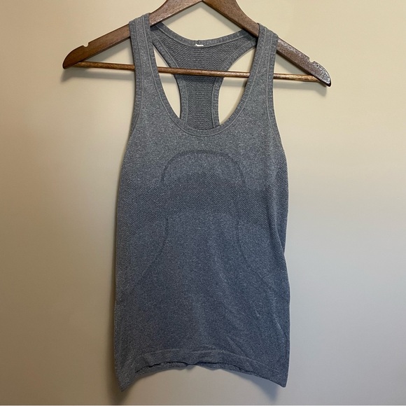 Lululemon Gray Run Swiftly Racerback Tank Top Women’s Size 4 - Picture 2 of 9